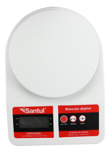 Bascula Digital Santul 5927 Desde 1g Hasta 5kg Plastico 1pza