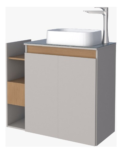 Mueble Para Baño En Madera Lótus 80 Nude 102676