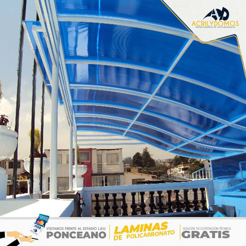 Imagen 3 de 4 de Laminas Policarbonato Varios Colores Para Pérgola