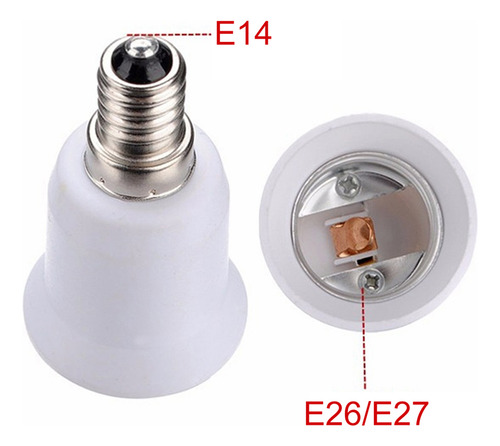 Adaptadores De Enchufe De Luz E14 A E26/e27 Y E12 A E26/e27,