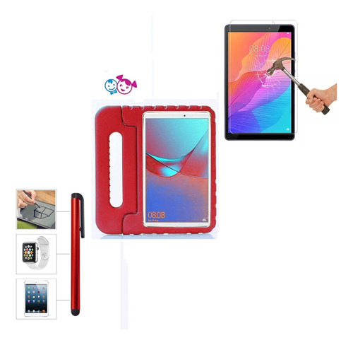 Huawei Matepad T8 Funda Niños Protector Cover + Mica + Lapiz