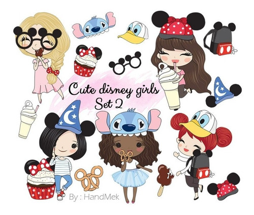 Papeles Digitales - Cute Disney Girl Set 2 Y 3 - Clipart