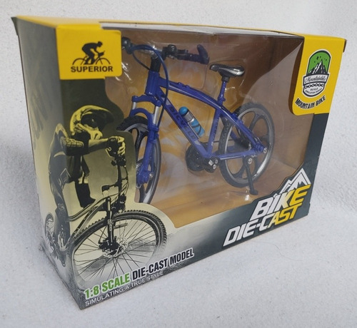 Bicicleta De Montaña Modelo Escala 1:8 Die-cast Nueva Azul