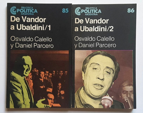 De Vandor A Ubaldini 1 Y 2, O. Calello / D. Parcero (Usado)