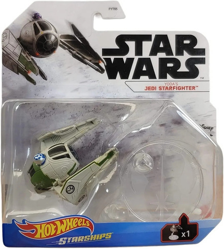 Hot Wheels Star Wars Yoda's Jedi Starfighter Nave Color Gris