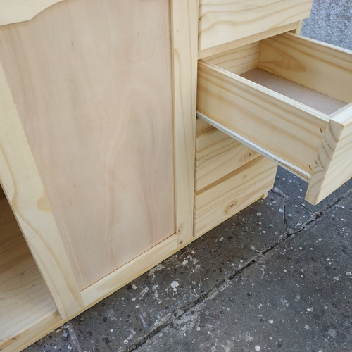 Imagen 3 de 10 de Bajo Mesada De Madera Pileta Bacha Cocina Guias Metalicas !