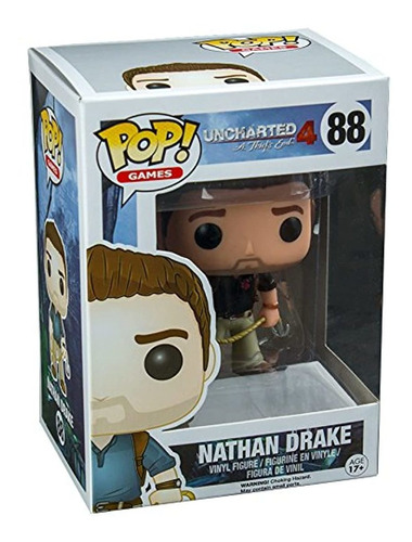 Funko Pop Uncharted 4 Nathan Drake Usando Travieso