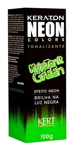 Keraton Neon Colors Tonalizante Kriptonit Green 100g - Verde