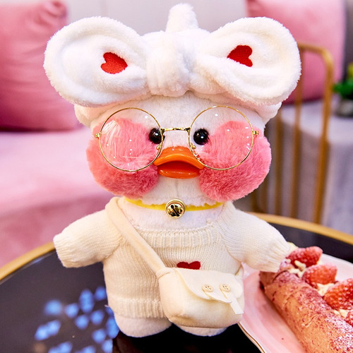 Regalos De Navidad De Juguete De Peluche De Pato Blanco