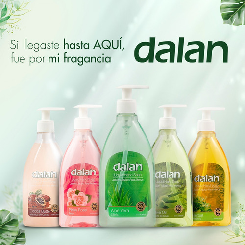 Imagen 4 de 4 de Jabón Líquido Dalan Aloe Vera Bulto De 12 Und 400 Ml C/u