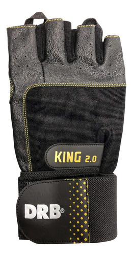 Guantes King 2.0 Gimnasio Drb Fitness Crossfit Negro 