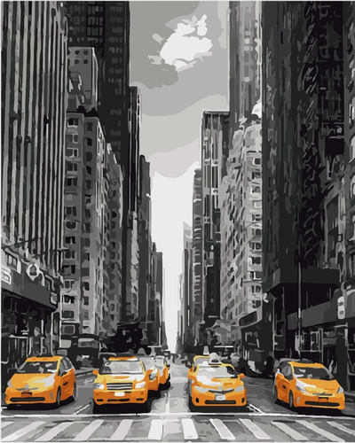 Pintura Por Números Calidad Premium: Nueva York. Kitart