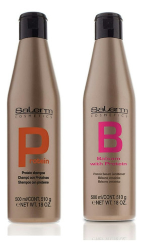 Shampoo Y Acondicionador Salerm Linea Oro Proteinas 500mlc/u