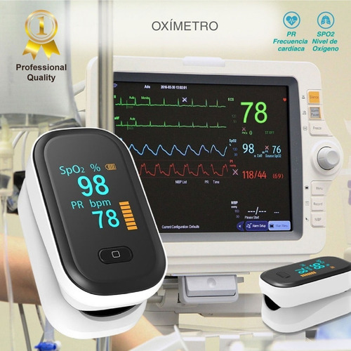 Imagen 6 de 7 de Oxímetro Pulso Dedo Certificado Médico Hogar Deportivo