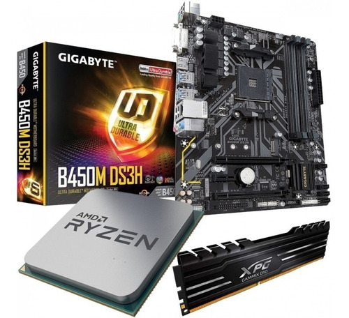 Combo Actualizacion Amd Ryzen 7 2700 + Gigabyte B450 + 8gb 