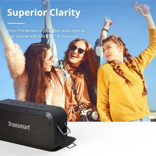 Imagen 3 de 9 de Parlante Bluetooth Tronsmart Force Pro 60w 15hrs Rep Ipx7 * Negro