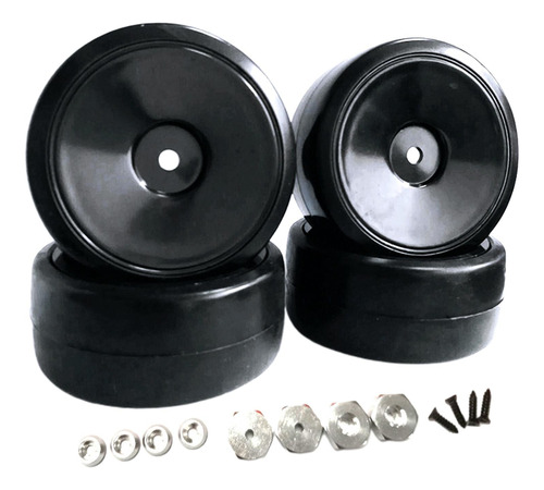 Paquete De 4 Neumáticos Rc Drift De 63 Mm Con Cubos De Rueda