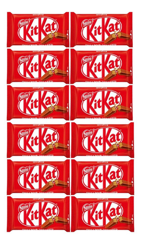 Chocolate De Leche Nestle Kit Kat 12 Unidades