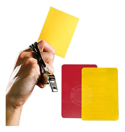 Tarjetas Arbitro Futbol Roja Amarillo Juego Entrenamientos P