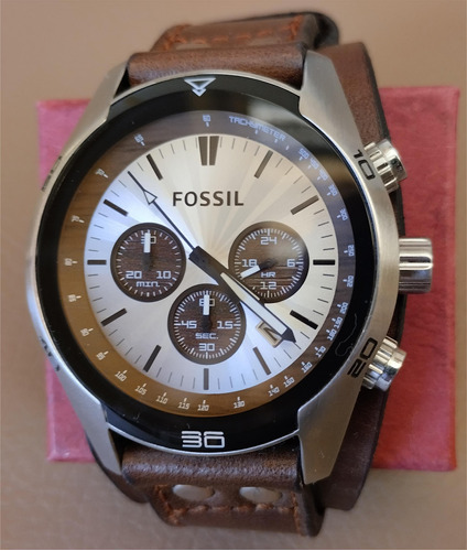 Reloj Fossil Coachman Ch2565 Cronografo Correa De Piel