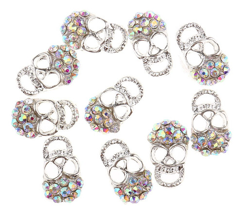 10pcs Skull Glitter Rhinestones 3d Decoración Herramientas