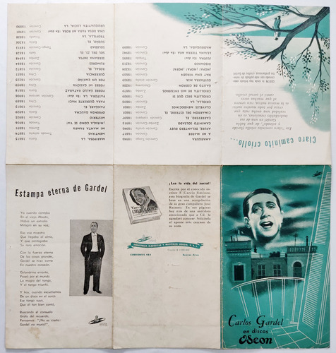 Carlos Gardel En Discos Odeón. 1940. Tango, (Usado)