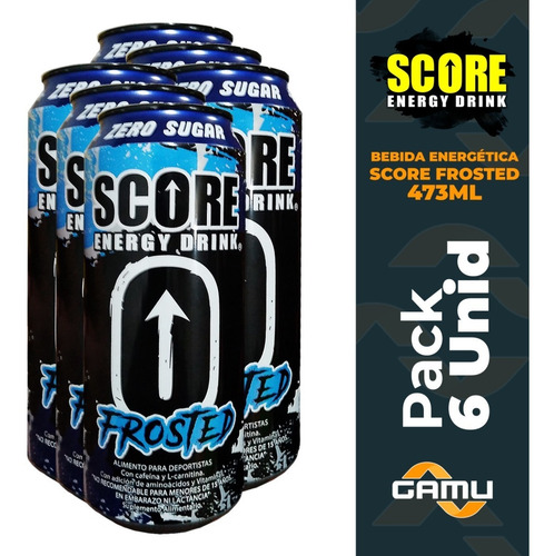 Bebida Energética Score Frosted - Zero - 500ml - 6 Unid