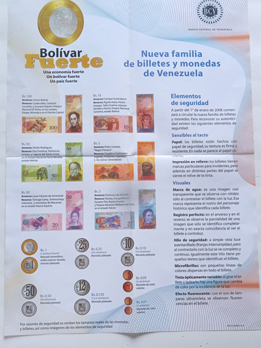 Afiche Reconvención De Moneda Bcv.