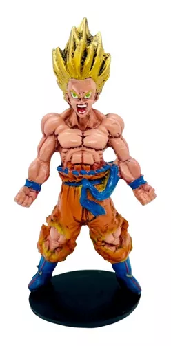 Boneco de Resina Goku Super Sayajin Desenho Dragon Ball em