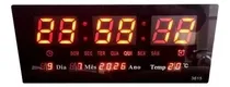 Comprar Relógio Parede Digital Led Grande Data Mês E Ano Temper 36cm