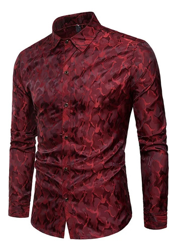 Camisas De Seda Para Hombre, Camisa De Camuflaje, Camisa Cas