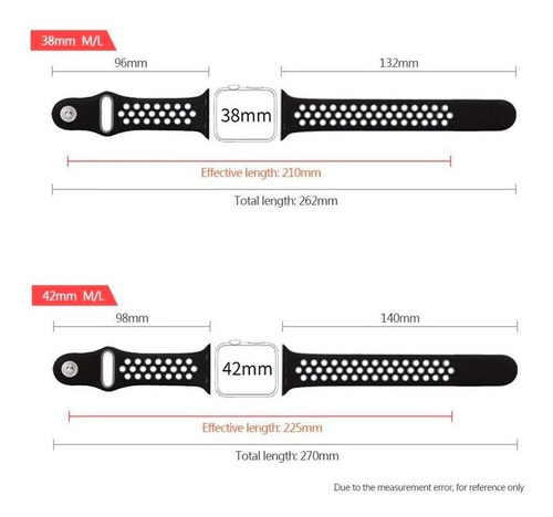 Imagen 3 de 3 de Malla Compatible Apple Watch Silicona 38/40 Y 42/44 Mm