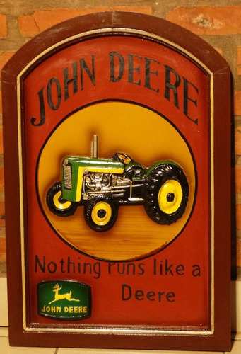 Cuadro De Madera Retro John Deere Importado