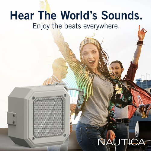 Nautica Altavoz Portátil Bluetooth, Altavoz Inalámbrico Imp Color Color: Blanco Roto, Blanco Roto 110v