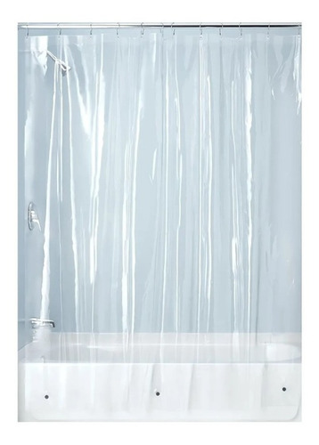 Forro Cortina Baño Transparente Con Iman 178 X 180 Cm