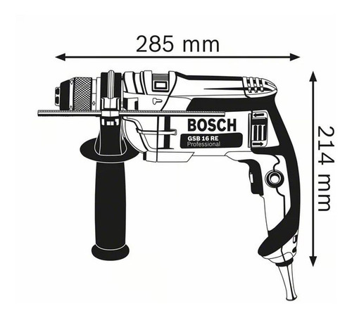 Taladro Percutor Bosch Model Gsb 16 Re - 750w