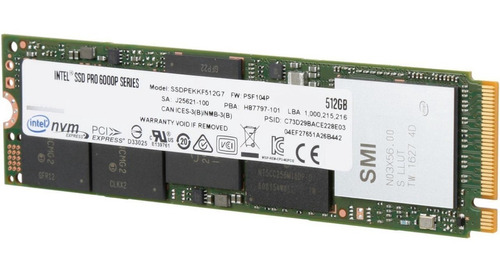 Ssd M.2 2280 512gb Nvme Intel Pro 6000p Series Pcie (Reacondicionado)