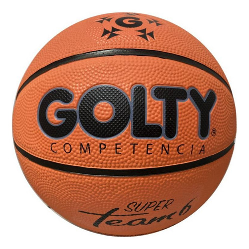 Balon Baloncesto #6 Golty Super Team Caucho Naranja