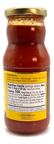 Ciliegino Salsa Siciliana Gruesa De Tomate Cherry Arrabbiata