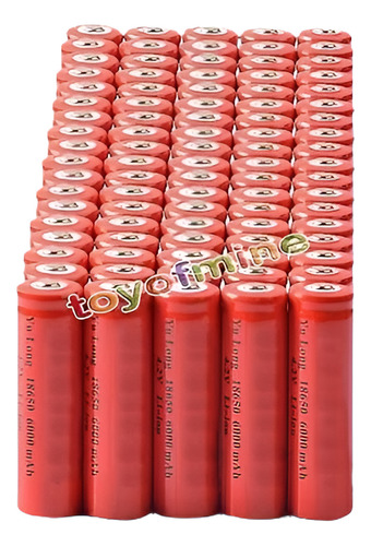 90 X 4.2v 18650 Li-ion 6000mah Batería Recargable Rojo Para 