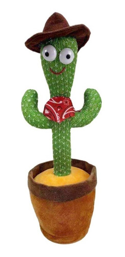 Imagen 1 de 3 de Cactus Bailarín Con Ropa Luz Led Canta Baila Repite Palabras