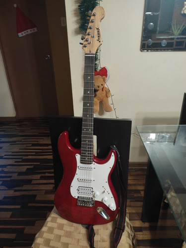 Guitarra Eléctrica Rojo Caramelo Vozzex Expresate + Funda