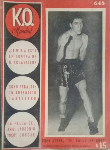 Revista Ko Mundial 648 Eder Jofre Campeon Mundial Gallo 