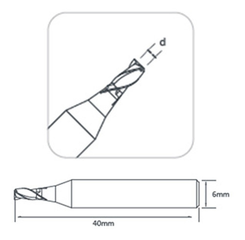 Imagen 3 de 9 de Fresa 2,5mm Tungsteno Para Multipunto Universal Raise P-3124