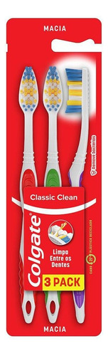 Escova de Dente Colgate Classic Clean 3 unid.