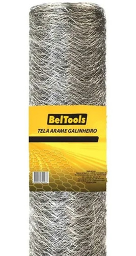 Imagem 2 de 8 de Tela Arame Para Galinheiro 1,80mx50m Bwg 22 Beltools