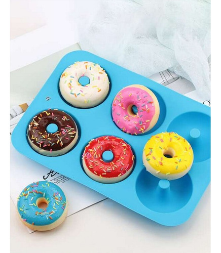 Y Molde Silicona 6 Cavidades Mini Donas Rosquillas