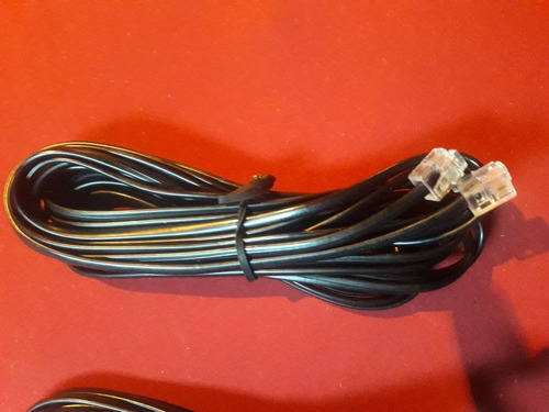 Cables Telefonicos 5 Metros Color Negro De Excelente Calidad