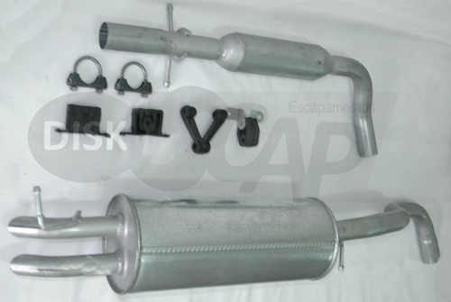 Kit Descarga Silencioso Traseiro + Intermediario Golf 1.6 8v