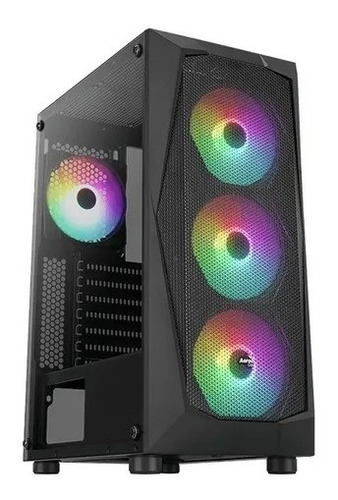 Caja Gamer Aerocool Falcon Rgb Vidrio 4 Fans Argb